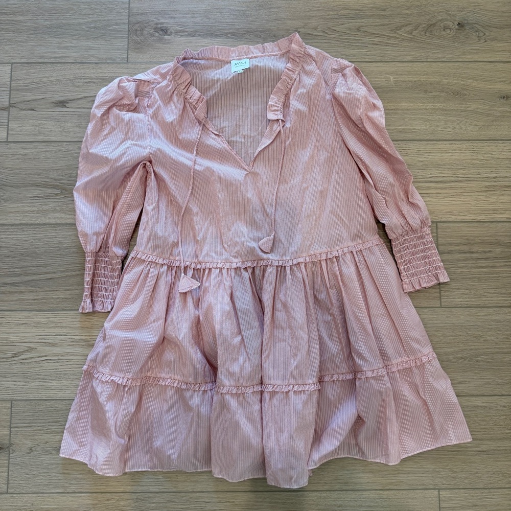 MISA Los Angeles Maya Pinstripe Shift Dress